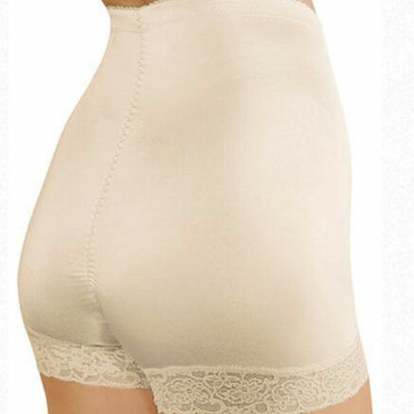 Rhonda Shear Beige Pin Up Panty with Lace Trim - Picture 2 of 3